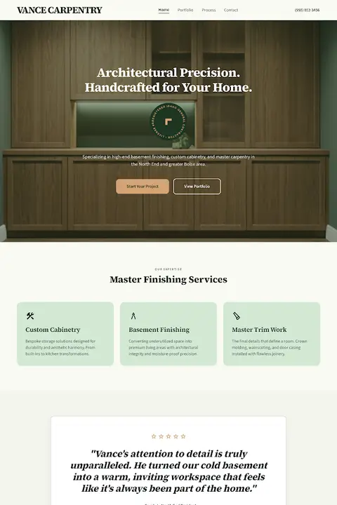 The Master's Grid — Attic & Basement Finishing website design