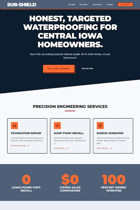 Structural Rigour — Basement Waterproofing website design