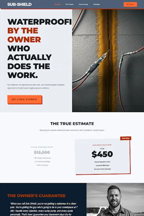 Structural Rigour — Basement Waterproofing website design