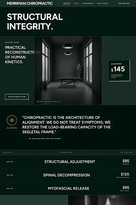 Structural Alignment — Chiropractor website design