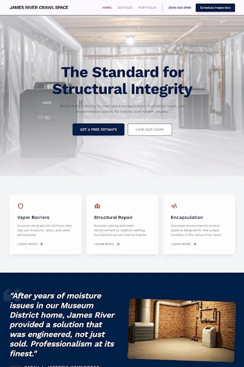 The Structural Ledger — Crawl Space Encapsulation website design