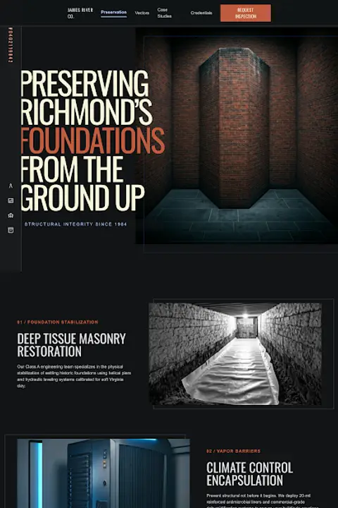 The Preservation Grid — Crawl Space Encapsulation website design