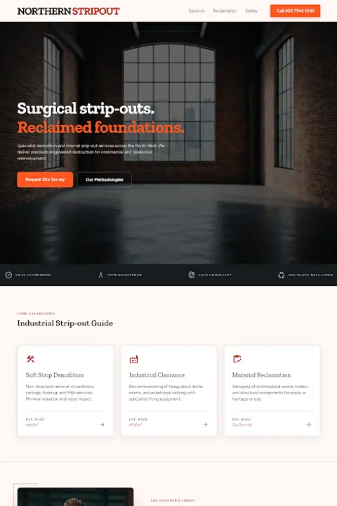 Surgical Destruction — Demolition Contractor website design