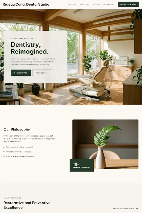 The Glebe Sanctuary — Dentist website design