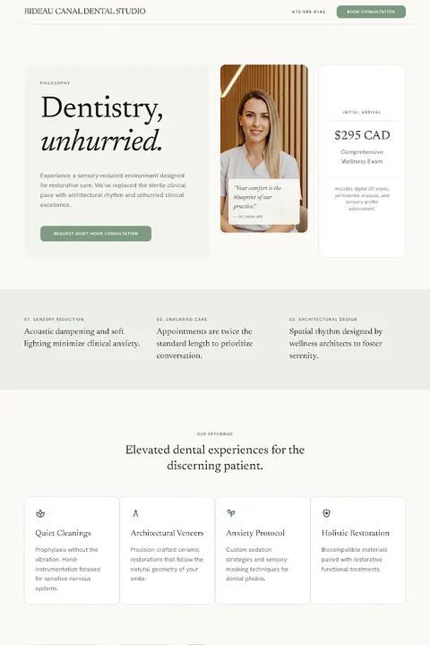 Sanctuary Scale — Dentist website design