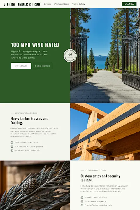 Structural Specifier — Fencing Contractor website design
