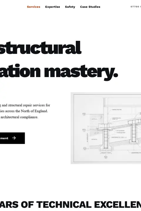 Structural Integrity System — Foundation Repair website design