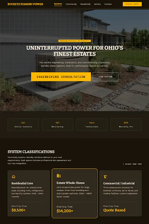 The Schematic Grid — Generator Installation website design