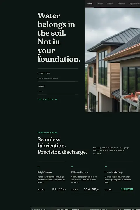 The Torrent Journal — Gutter Installation & Repair website design