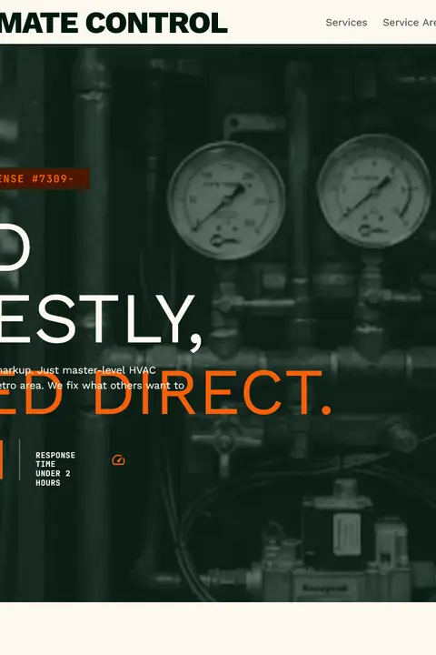 Miller Climate Control — HVAC website design