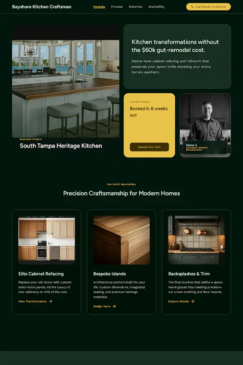 Bayshore Kitchen Craftsman — Kitchen Remodeling website design