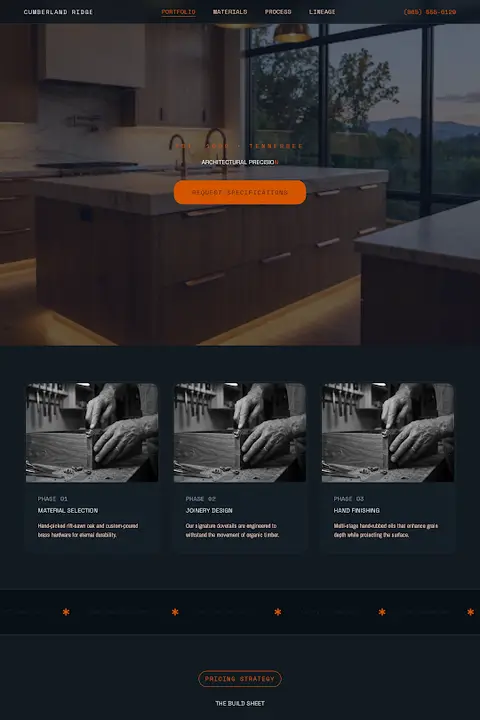 The Master's Grid — Kitchen Remodeling website design