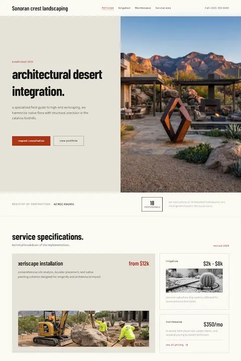 Desert Architecture Field Guide — Landscaping website design