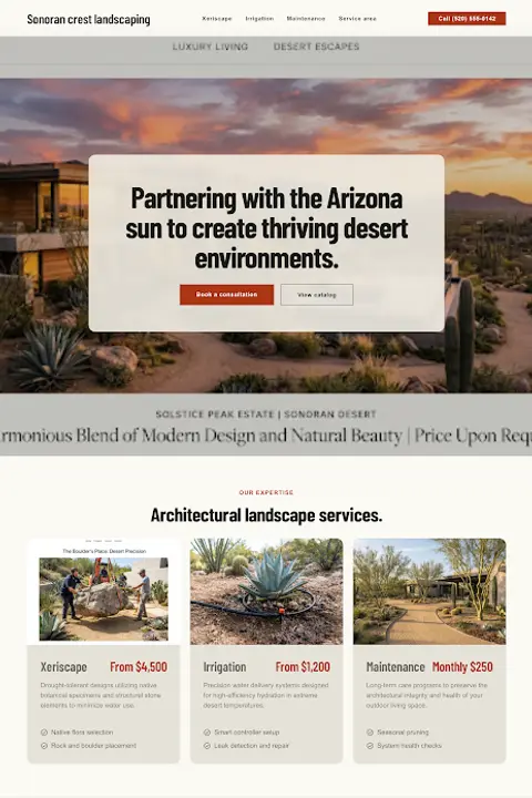 Desert Architecture Field Guide — Landscaping website design