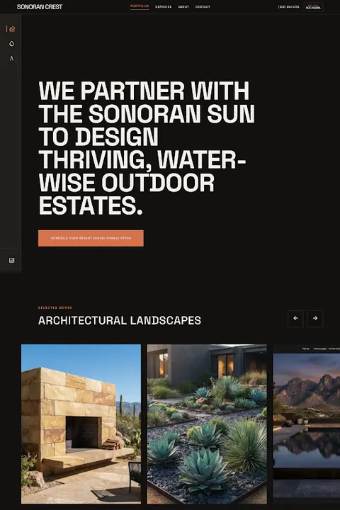Desert Monolith — Landscaping website design