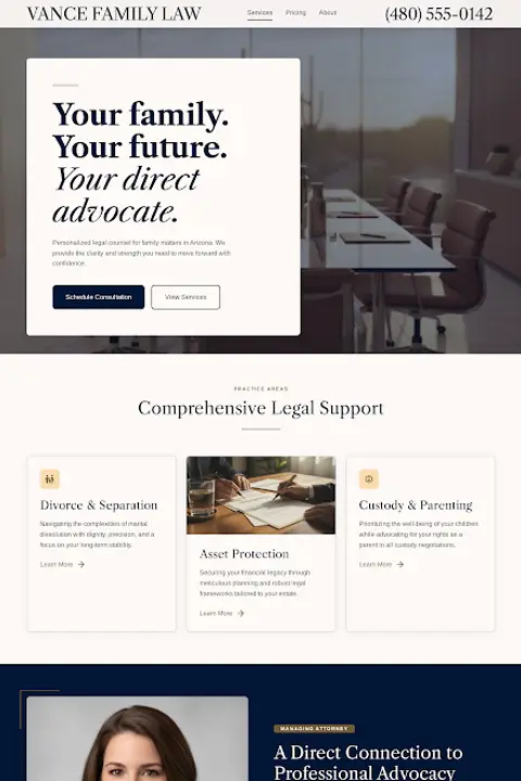 The Legal Dossier — Law Firm website design