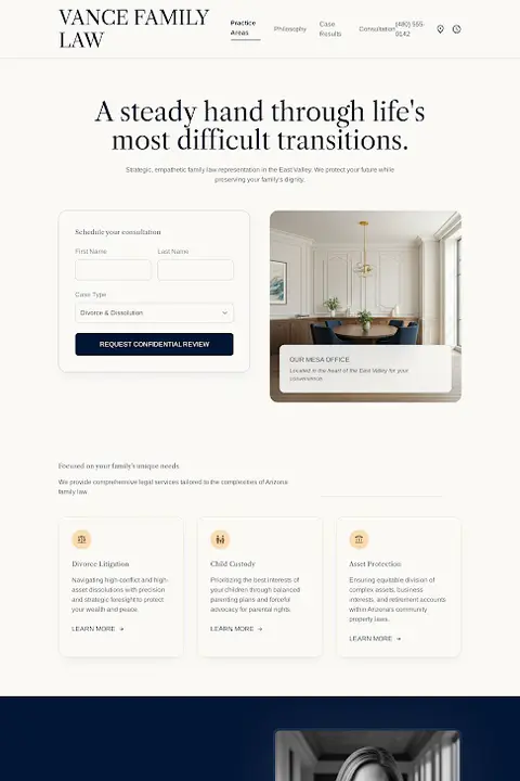 The Clear Advocate — Law Firm website design