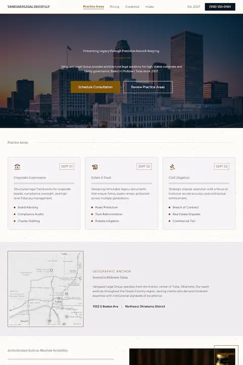 The Ledger System — Law Firm website design