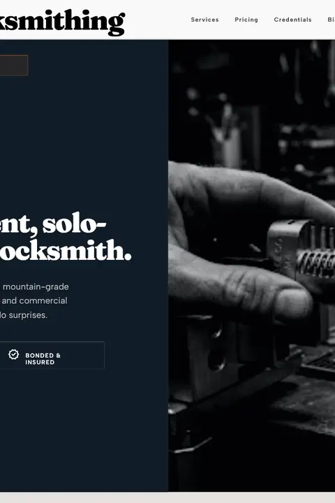 The Winter Sentinel — Locksmith website design