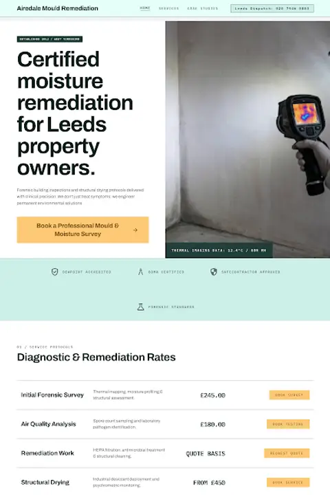 Scientific Eradication — Mold Removal website design