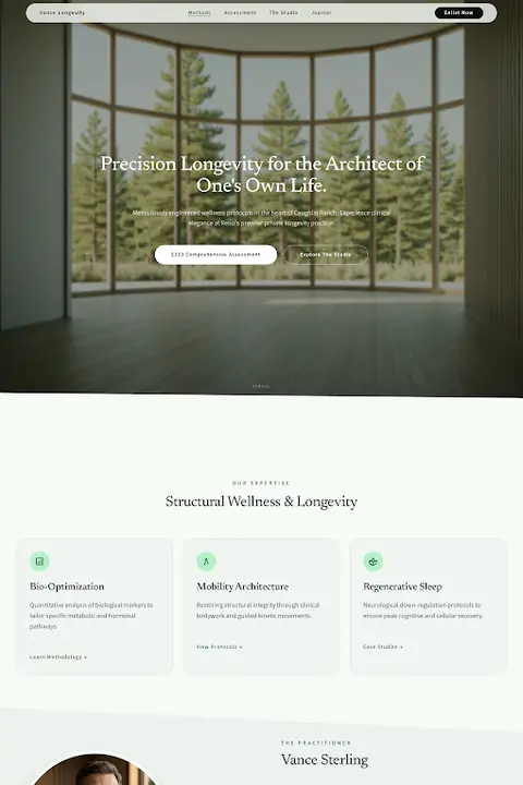 Eucalyptus Ledger — Personal Trainer website design