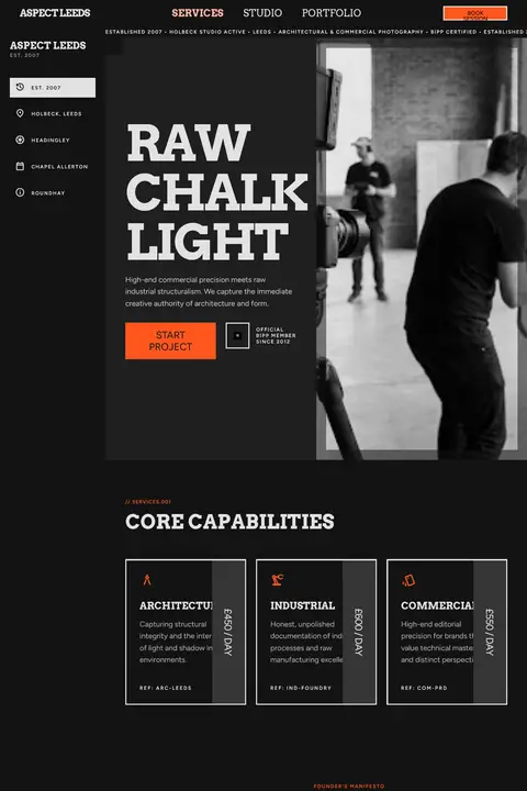 Aspect Leeds Photography — Photographer website design