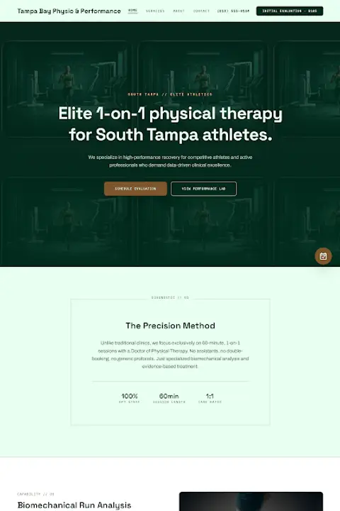 Clinical Biomechanics — Physiotherapy website design