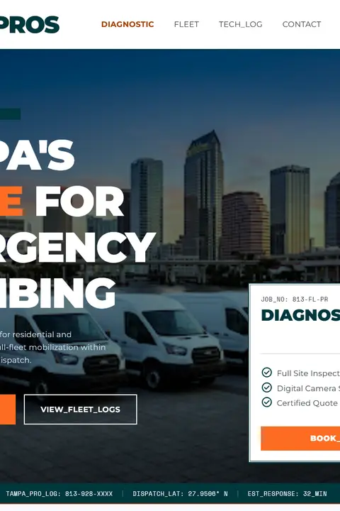 The Field Blueprint — Plumbing website design