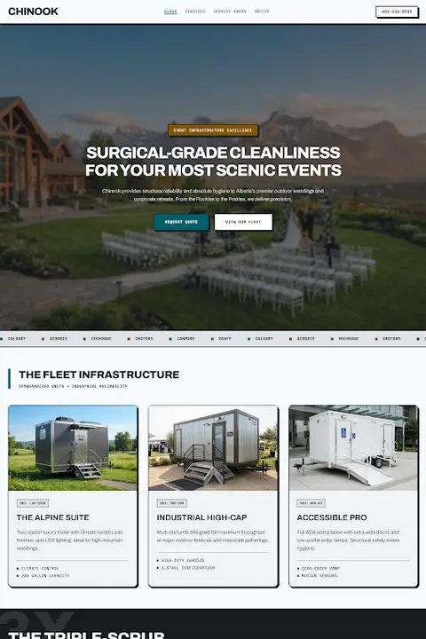 Technical Field Blueprint — Porta Potty Rental website design