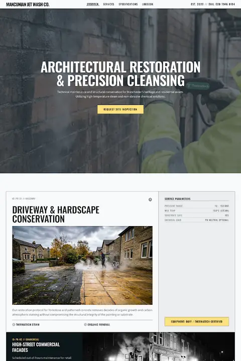 The Architectural Conservation Ledger — Pressure Washing website design