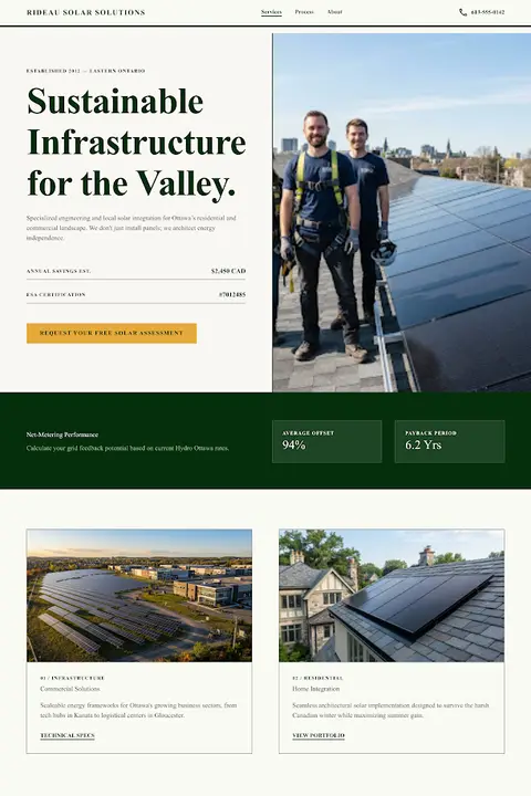 The Solar Broadsheet — Residential Solar website design