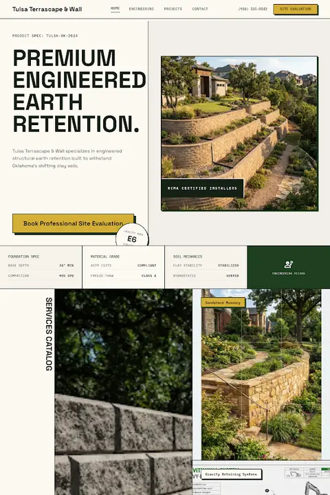 The Soil Engineer's Field Guide — Retaining Wall Builder website design