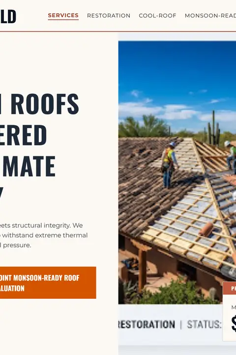 Desert Ledger — Roofing website design