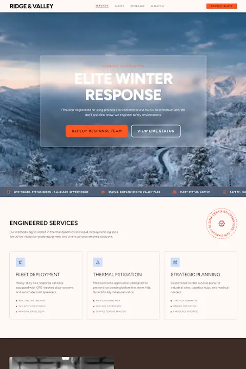 Appalachian Grit — Snow Removal website design