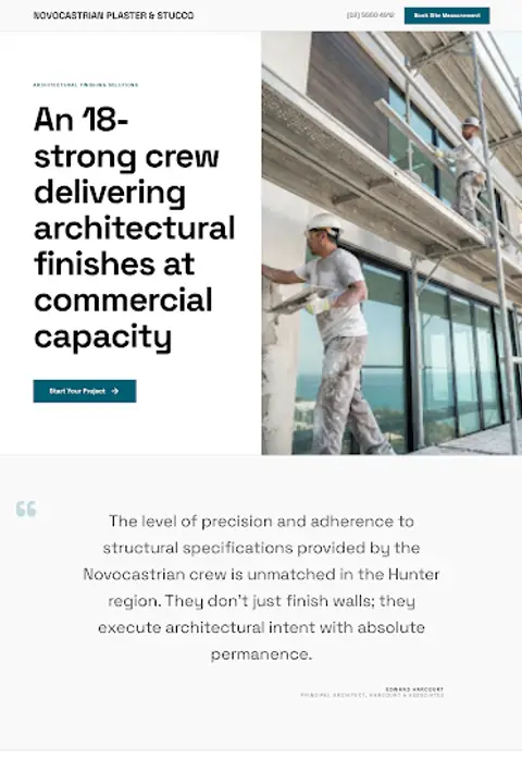 Architectural Concrete Ledger — Stucco Contractor website design