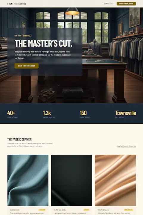Tropical Drape — Tailor website design
