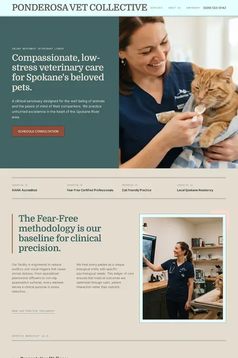 Inland Ledger — Veterinarian website design