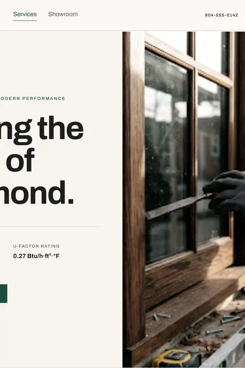 The Architectural Monograph — Window Replacement website design