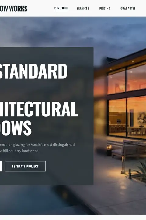 The Architectural Ledger — Window Replacement website design